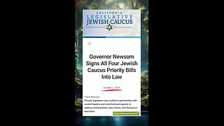 CA Governor Newsom signed 4 antisemitism bills into law.