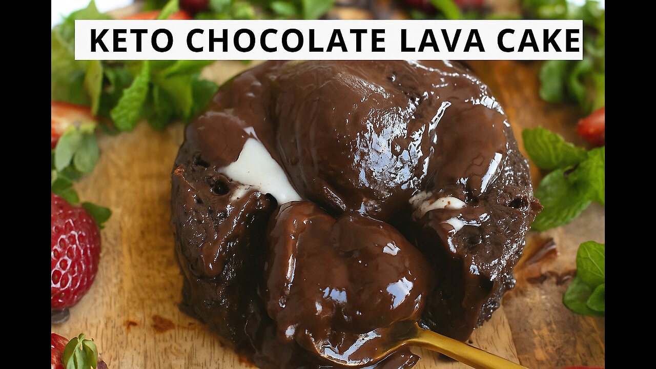 Keto Chocolate Lava Cake | 5 Ingredients🍫🔥
