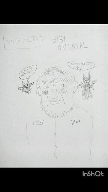 Bibi at the hague trial for war crimes