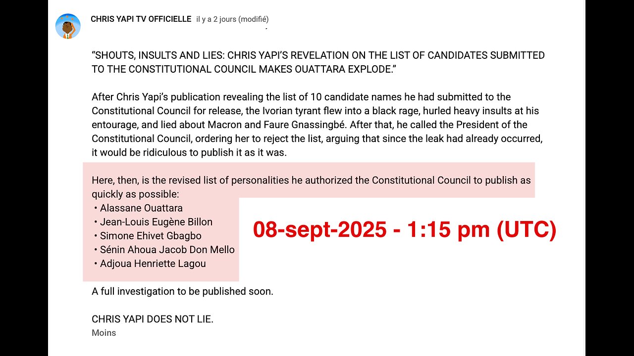 WHEN CHRIS YAPI INFURIATES ALASSANE OUATTARA AND MAKES THE PRESIDENT OF THE COUNCIL LOOK RIDICULOUS.
