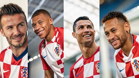 What would famous footballers look like in a Croatian jersey?