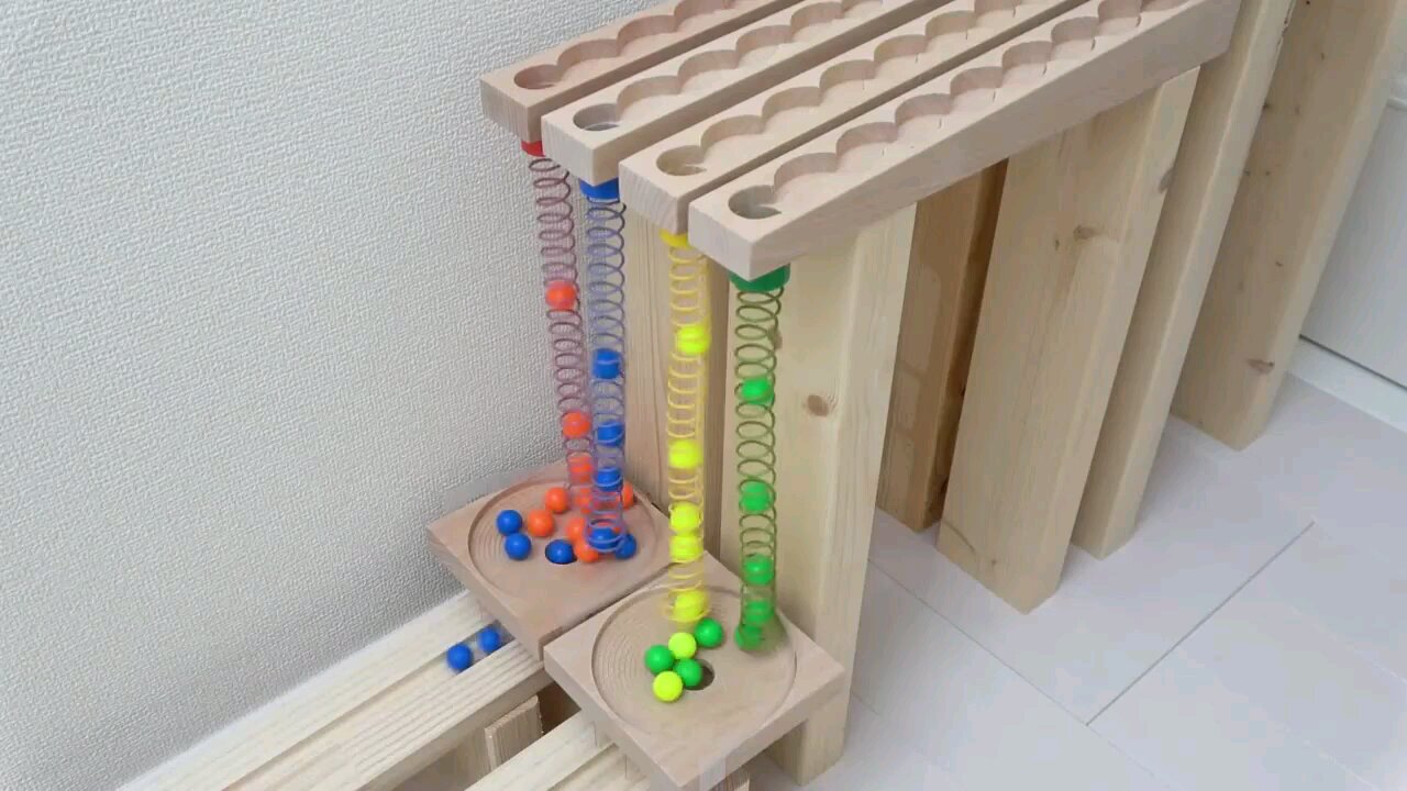 Marble Run ASMR Race 🟢 HABA Wave Slope & Rattling Slope, Marble Run