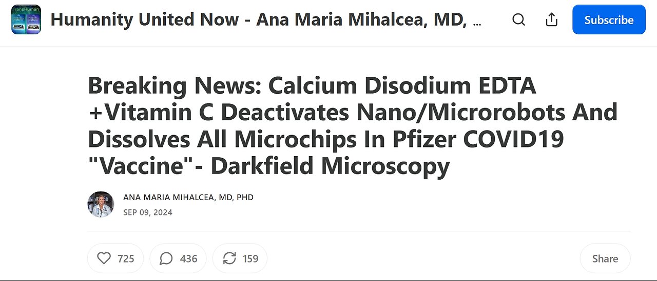 Calcium Disodium EDTA +Vitamin C Deactivates Nano/Microrobots And Dissolves All Microchips In Pfizer
