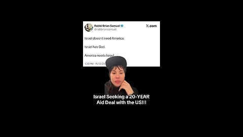 Israel Seeking a 20-YEAR Aid Deal with the US!!!