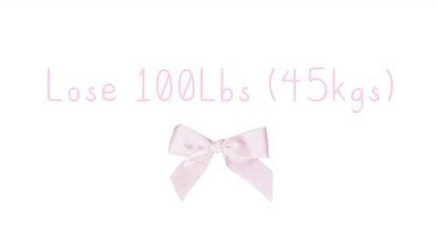 Lose 100lbs (45kg) Subliminal ♡ SUPER SIMPLE FORMULA !