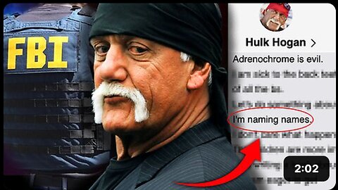 Hulk Hogan Was About To Expose Hollywood Adrenochrome Industry Before He Died