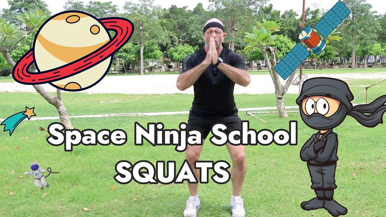 Space Ninja School: Squats for Superpower! 🚀🦵🔥