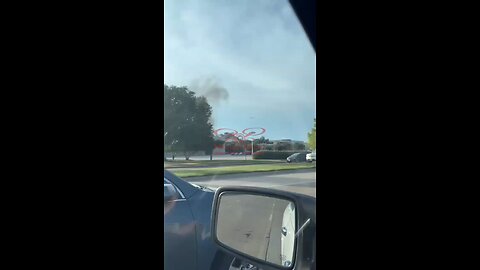Large fire burning at the Hulen Mall in Fort Worth, Texas.