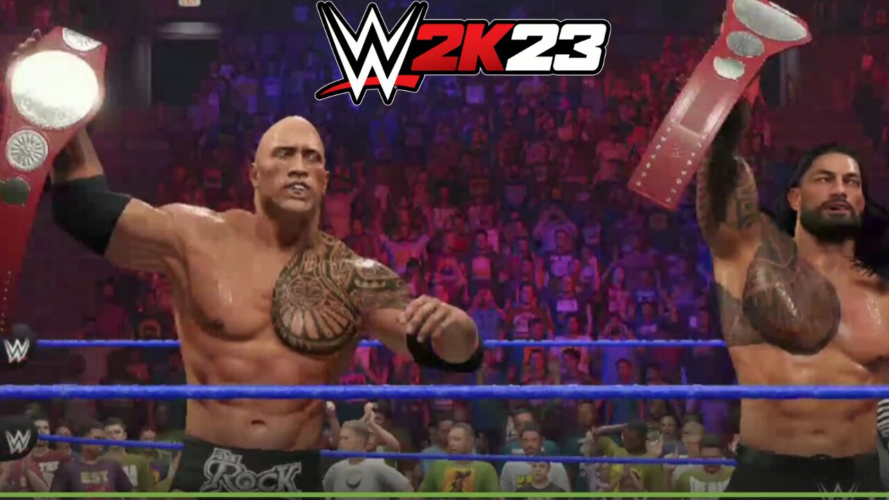 WWE GAMEPLAY LIVE - ROCK AND ROMAN TEAM VS SETH AND CODY TEAM