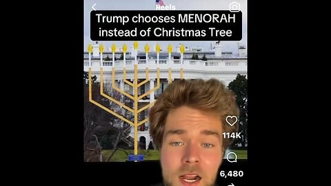 Trump displays massive Menorah 🕎 on the White House lawn instead of a Christmas Tree 🎄