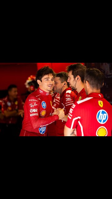 Ferrari team celebrations for pole position Charles leclerc Teamwork 🤝 Dream work