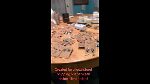 My designs and creations shipping out to a local store! Small family business at ArtistiqueJewelry