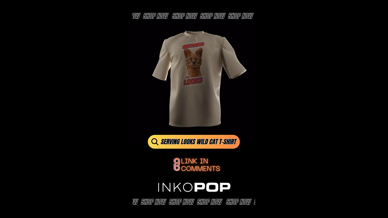 NEW! Serving Looks Wild Cat T-Shirt