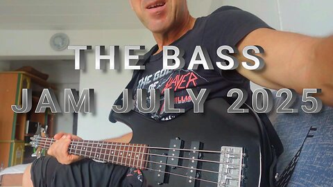 Left handed bass guitar and amp July 2025 jam