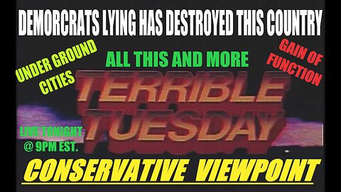 TONIGHT @9PM EST. I HAVE DEMOCRATS LYING HAS DESTROYED THIS COUNTRY! I HAVE MORE OF THEIR LIES!