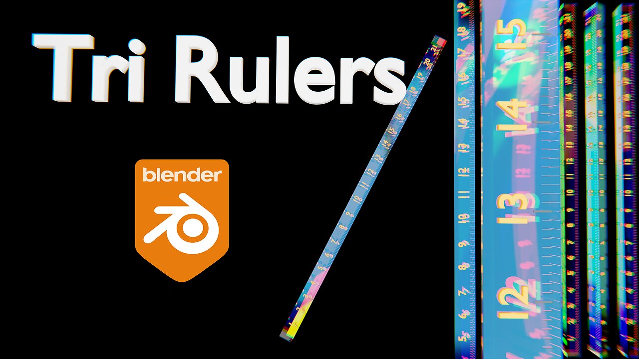 Modelling process of Tri Ruler in Blender 3D