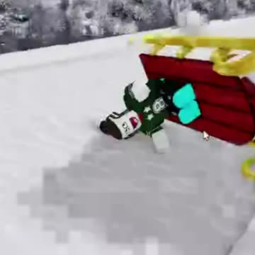 I'm flying from a high mountain on a sled ahaha #roblox #funny #crazy #gaming
