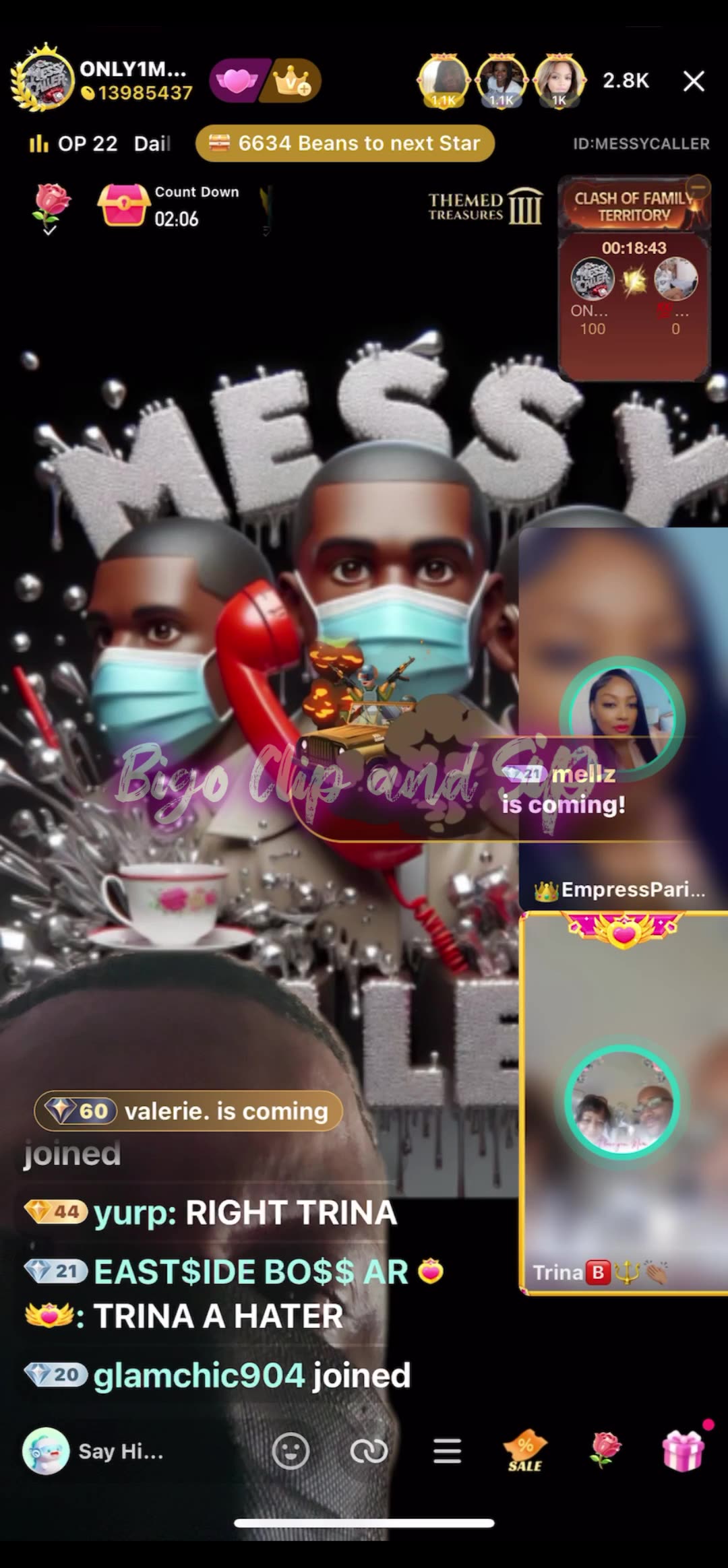 MessyCaller lets Empress n Ms Diverse both speak their peace 8/29/25 #bigoclipandsip