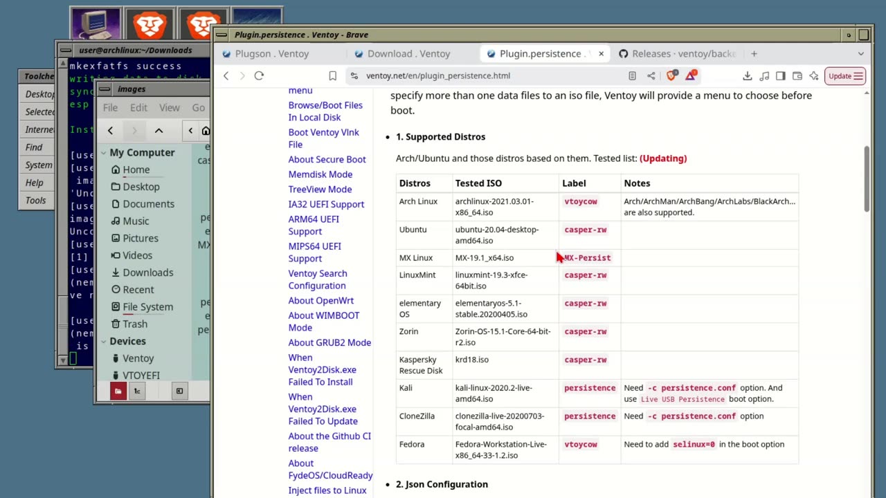 Ventoy persistence plugin