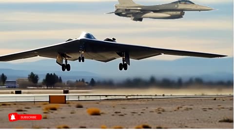 🔥 B-2 Bomber Takeoff with F-16 Fighter Jet Landing Behind!💥✈️ Military Power in Motion 🇺🇸 #trending