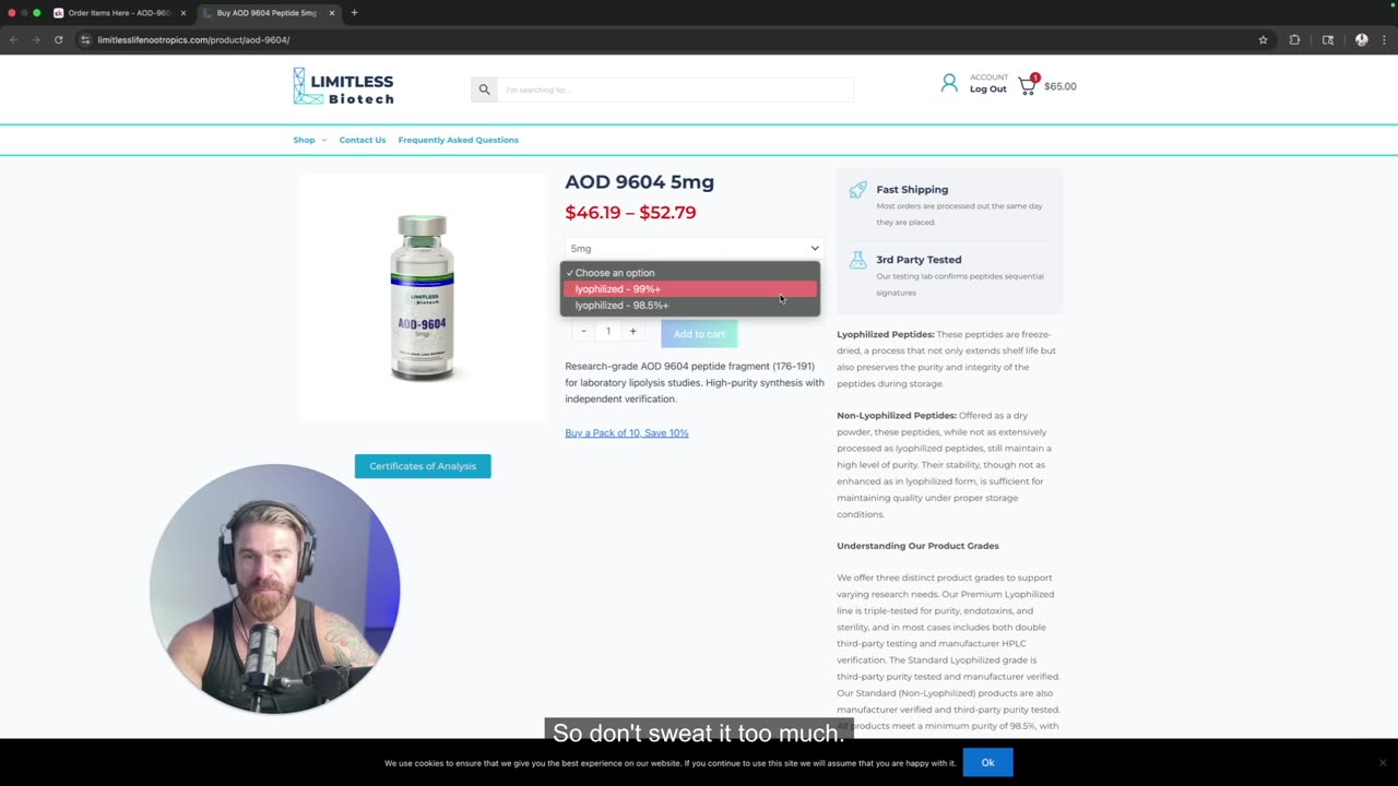 How to Order AOD-9604 Peptide – Full Walkthrough for Beginners