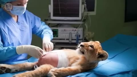Thinking the lion cub was pregnant, the mother lion did something shocking