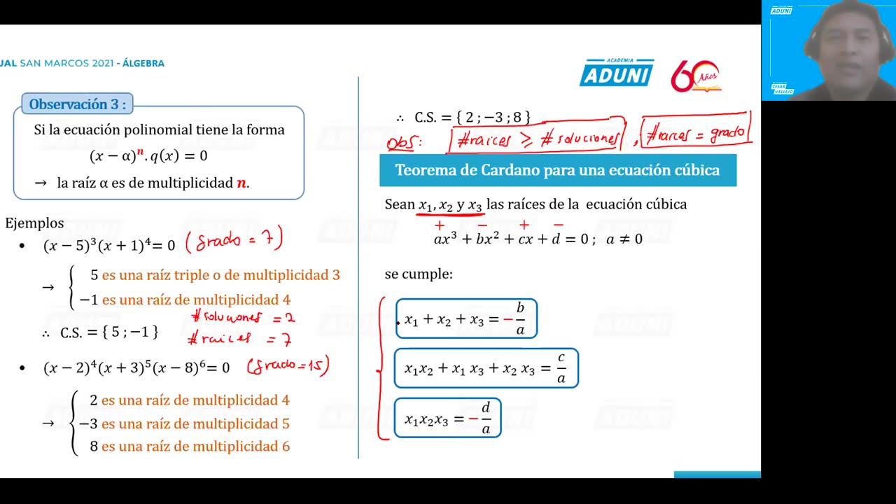 ANUAL ADUNI 2021 | Semana 15 | Álgebra