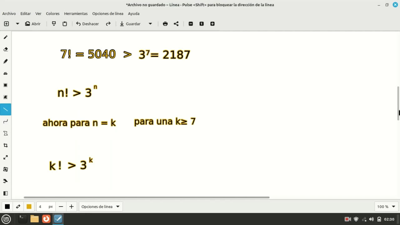 demostración por inducción matemática (English)
