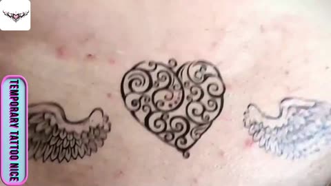 Heart wings tattoo sticker#temporarytattoo #temporarytattoos #temporarytattosticker