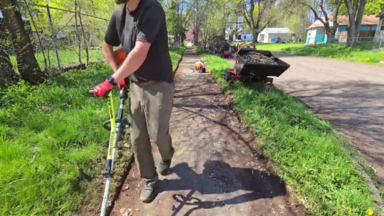 I Felt Like An ARCHEOLOGIST Digging Up This BURIED Sidewalk (Neighbors SHOCKED)_part10