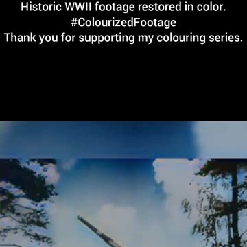 WWII Railway Gun Test Colourized Footage #WWIIHistory