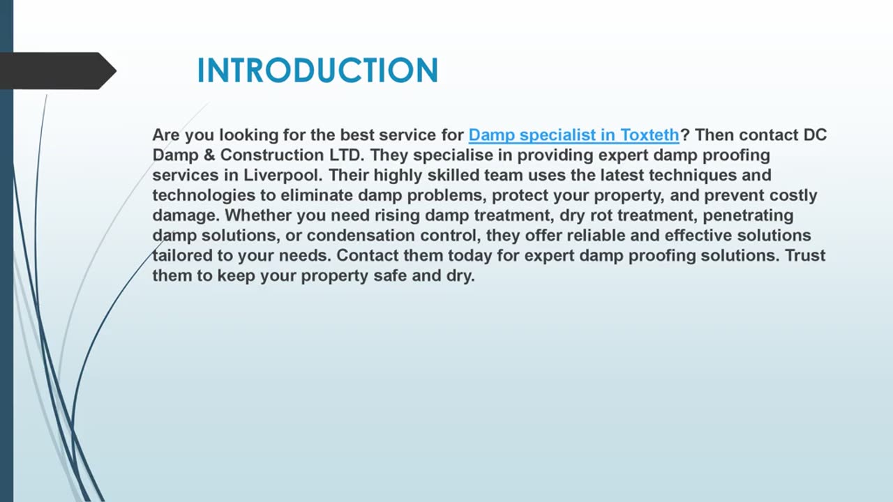 Looking for the best Damp specialist in Toxteth