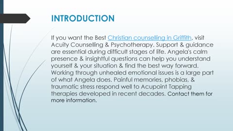 Best Christian counselling in Griffith