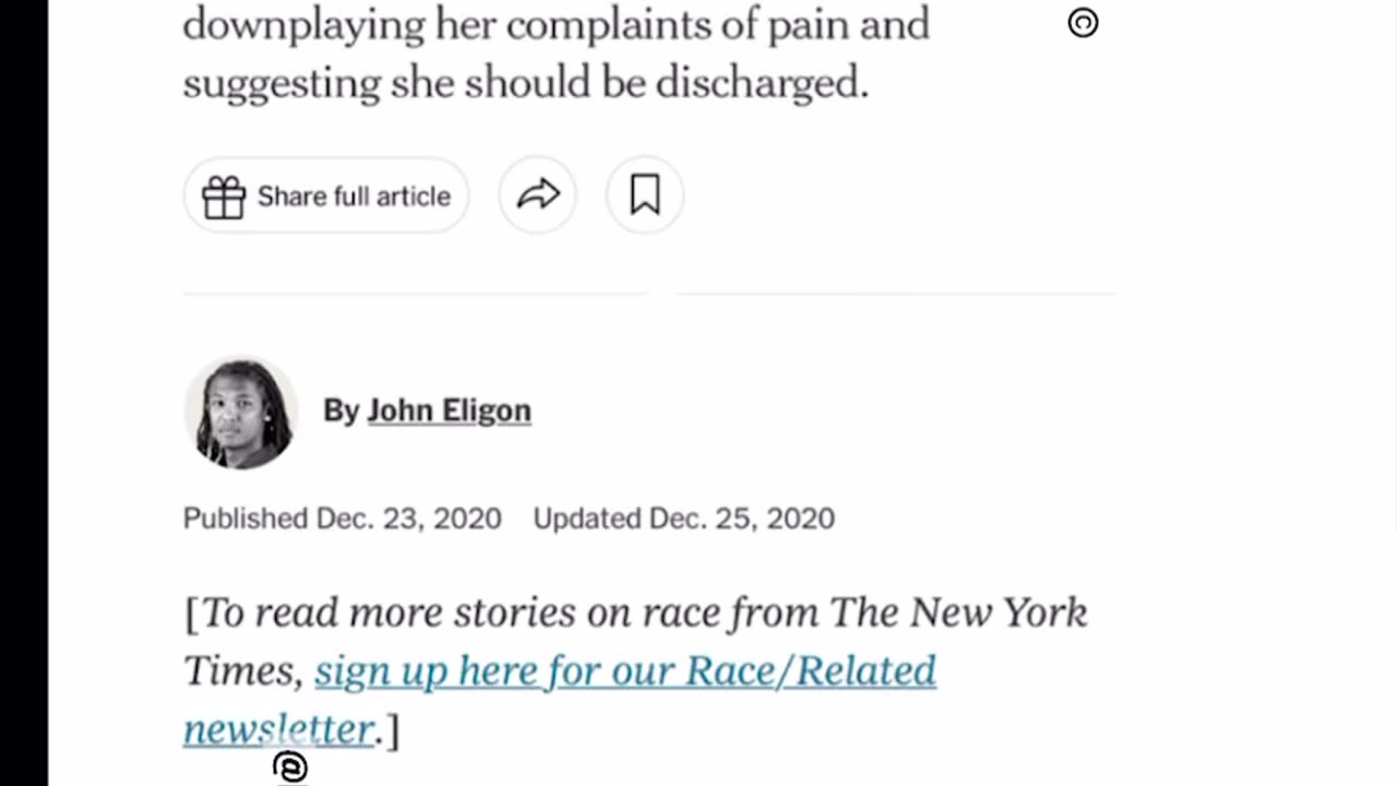 The inherent Racial Medical Bias is Still Prevalent Within the Healthcare system Towards Black Woman