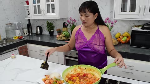 Amazing Beauty Making Sexy Dishes 🥗🥵