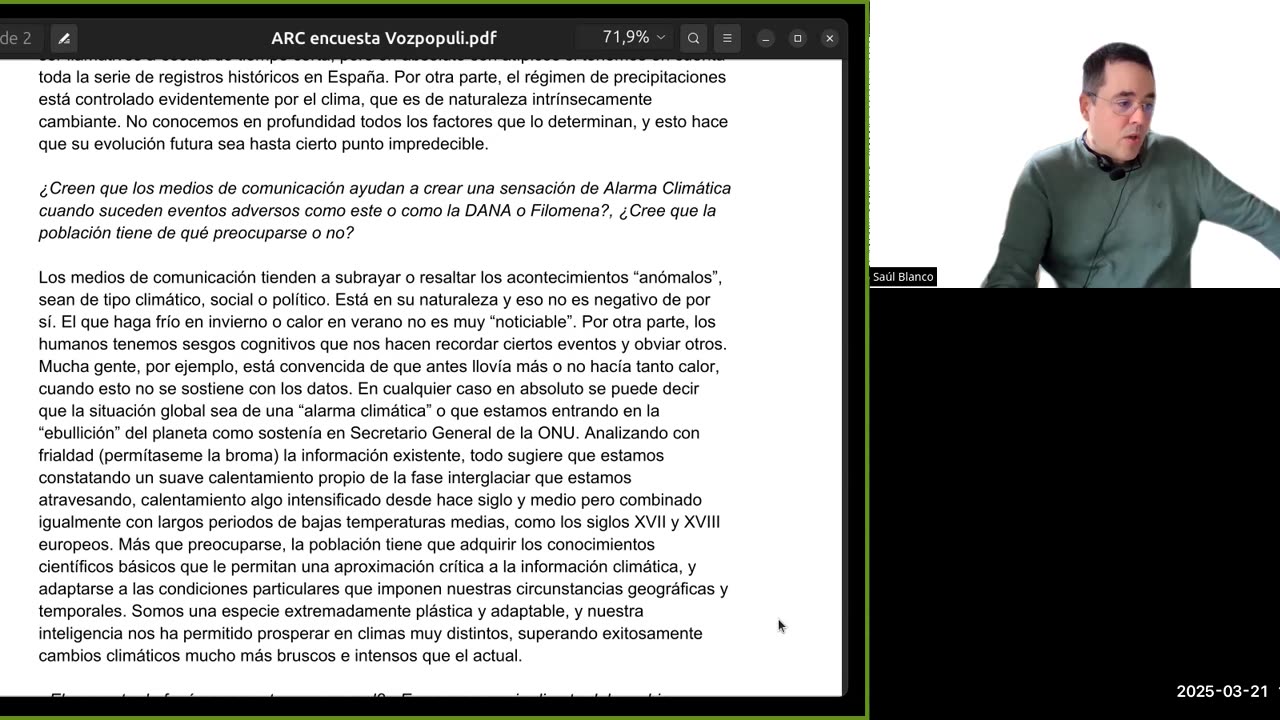 Respuestas a una entrevista de VoxPopuli