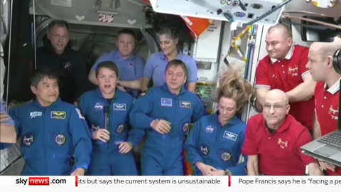 SpaceX_crew_welcomed_into_ISS_to_replace_astronauts_stranded_for_nine_months