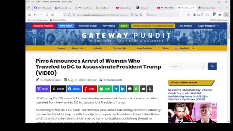 Pirro Announces Arrest of Woman Who Traveled to DC to Assassinate President Trump