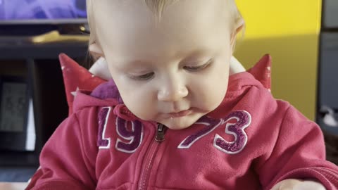 Baby Kayla Eats a Soft Cracker — Adorable Close-Up 😍🍘