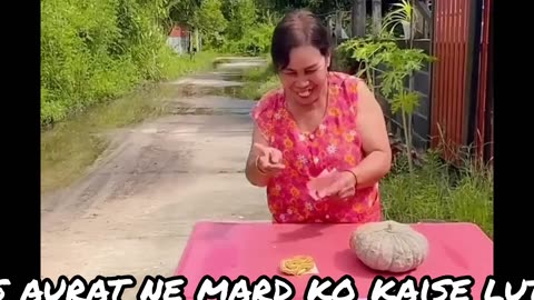English Title: Village Woman Surprises Buyer While Selling Pumpkin 😲 | Funny Video