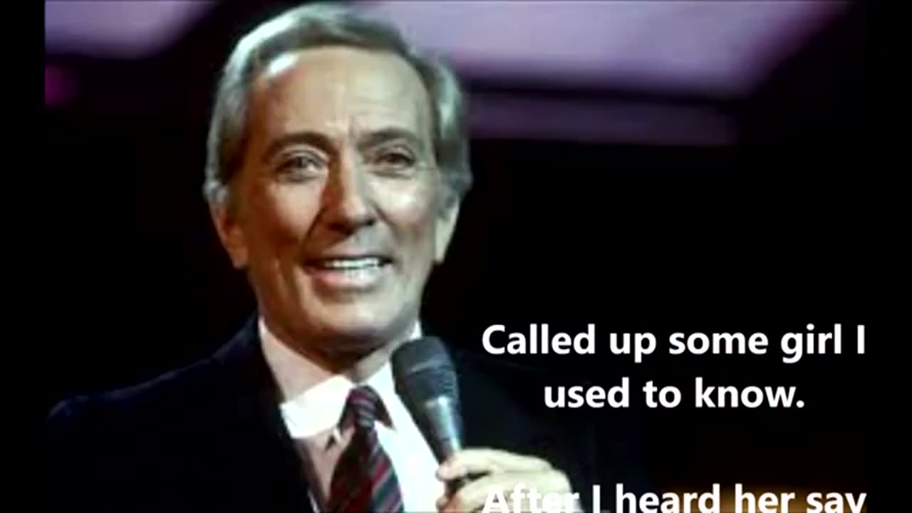 Andy Williams - Can't Get Used to Losing You (with lyrics)