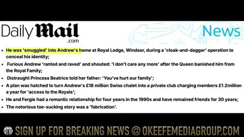 'Prince Andrew Was Fing Underage Girls'