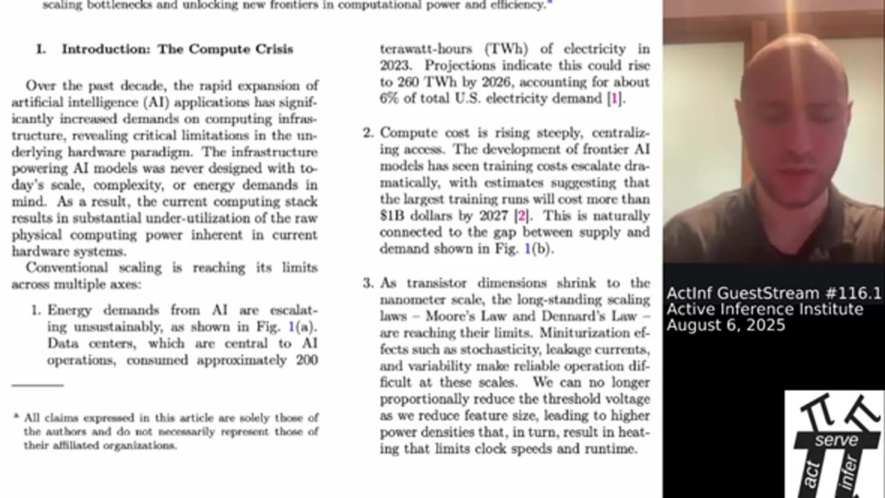 ActInf GuestStream 116.1 ~ Max Aifer: "Solving the compute crisis with physics-based ASICs"