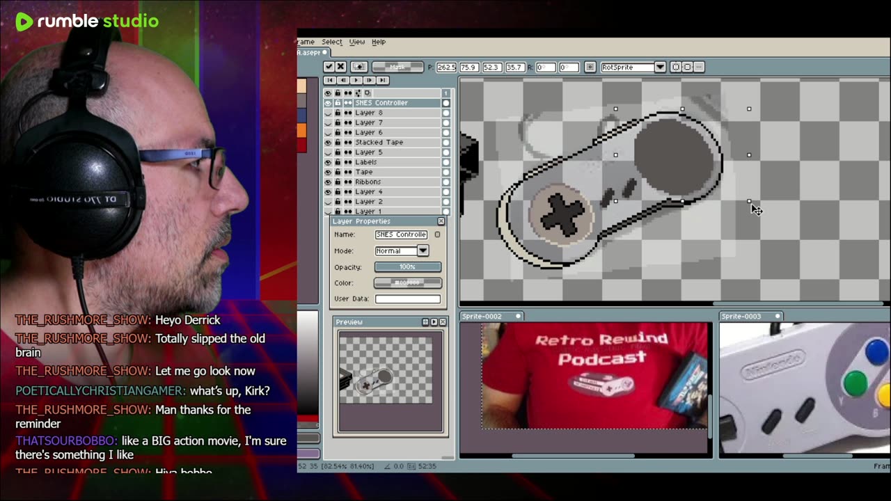 Working on Pixel Art for RRP T-Shirt Design