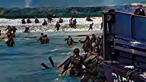 D-Day Landings June 6 1944 Normandy Invasion Begins #WWIIColourised