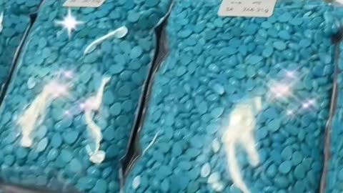 20250701-1 Natural Turquoise Cabochon: Deep-Sea Blues Gem on Fingertips