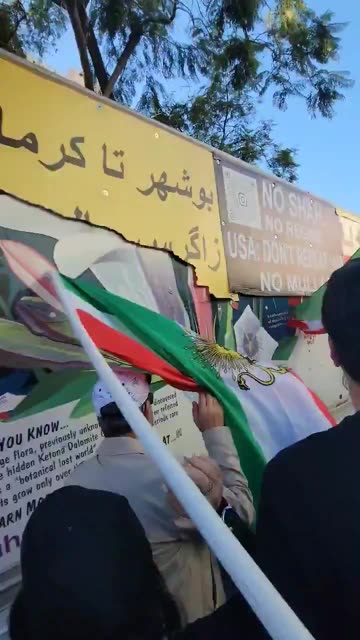 Truck drives into anti-Iranian regime crowd in Los Angeles, California