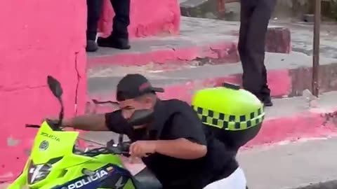 STEALING POLICE BIKE