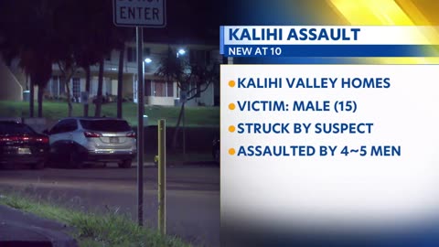 Teen boy left beaten from group mobbing at Kalihi Valley Homes |sunmax966