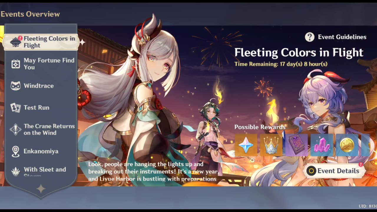 Checking all events in Genshin Impact Version 2.4